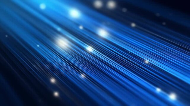 Blue streaks radiate, enhanced with blurred light points