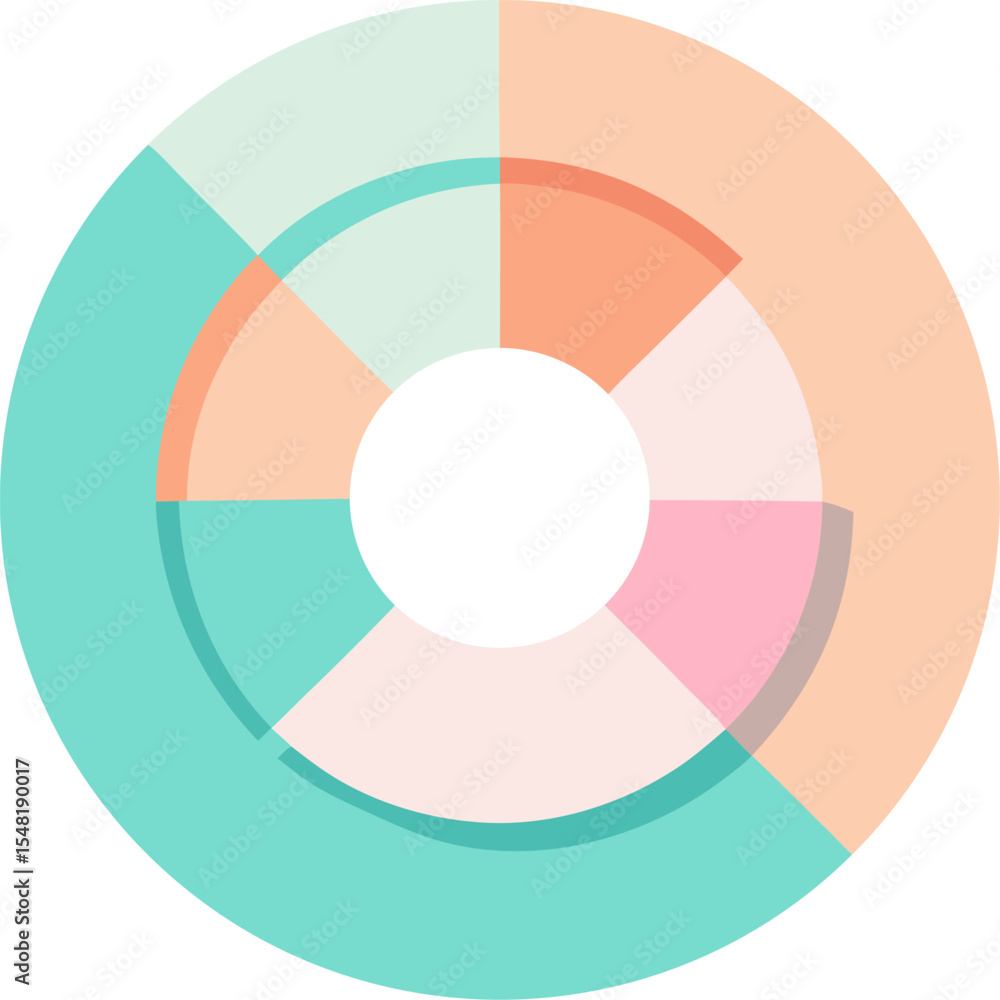 Poster pie chart vector illustration: a round business infographic icon design with data elements
