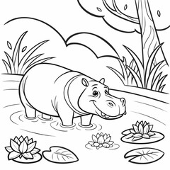 polar bear in the water