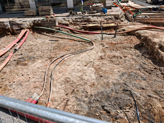 ground leveling in road construction