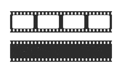 Blank Retro Film Strip Frame Vector Template 
