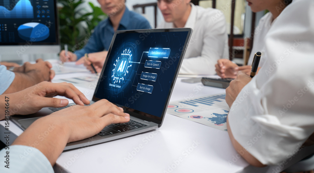 Aufkleber Generative AI virtual assistant tools for prompt engineer and user for ease of engage artificial intelligence AI technology help people to work with generative AI functions by prompting the AI brisk