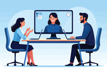 Remote Team Meeting Virtual Collaboration and Communication