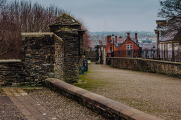 Ireland andNorthern Ireland - The remarkably preserved historic city walls of Londonderry encircle...