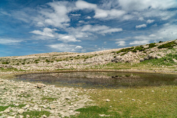 Hiking routes on the Pag Island in Croatia.