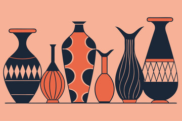 illustration of vases