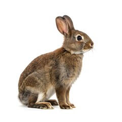 Obraz premium rabbit in a transparent or white background