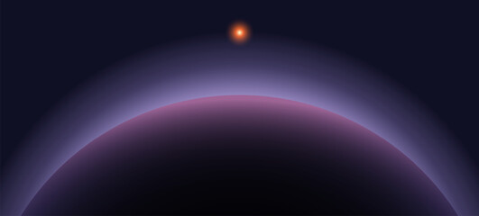 Light of a bright star in outer space. Vector illustration. Sketch for creativity.