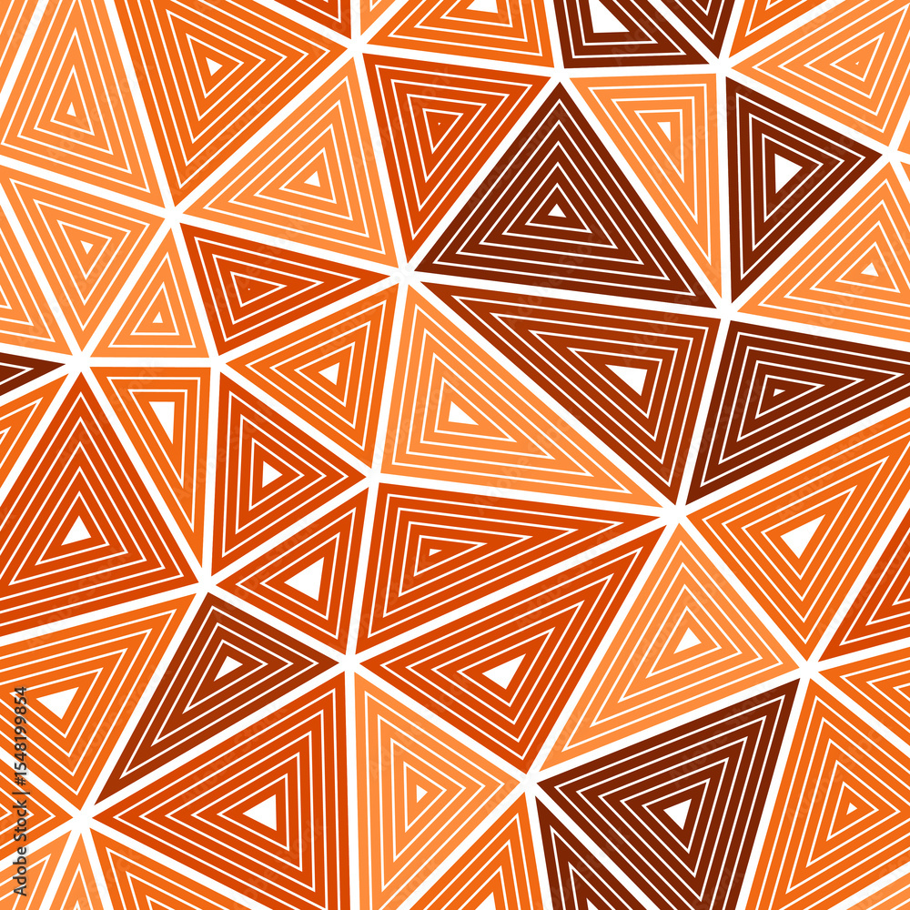 Poster geometric background. big triangles size. multiple repeated inner triangles. mono tone style. repeat