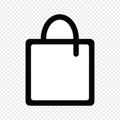 shopping bag icon on transparent background