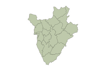 Burundi map icon. Burundi outline map. Simple icon design. Vector illustration