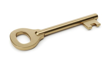 Golden Key: Success, Opportunity, and Security Concept