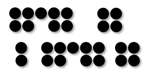 Black tiles wall. round marble textures, ball tiles. Top view pavement circle block black texture with seamless patterns floor background. Air Bubble wrap texture background. Textured Background.