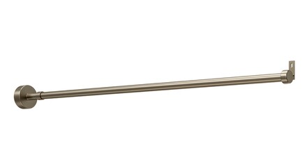 Modern Brushed Nickel Curtain Rod, Minimalist Design for Home Decor
