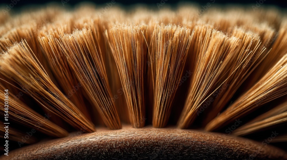 Poster symmetrical bristle brush captured in stunning macro view reveals intricate textures and organic pat