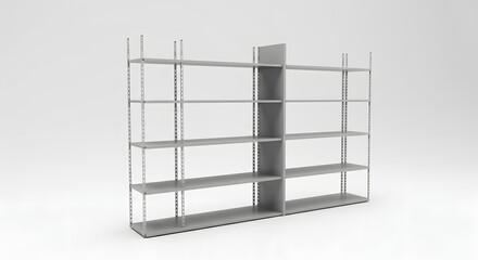 Modern Metal Shelving Unit - Storage Rack for Home or Office