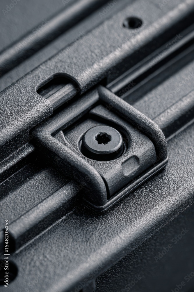 Poster intricate detail of a charging case hinge showcasing fine craftsmanship and design in a close-up per
