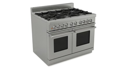 Stainless Steel Professional Range with Double Oven
