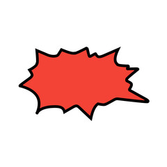 Manga speech bubble. Comic text frame with pop art halftone dotted effect. Balloon chat shape for dialog. Vector cloud for shock shout and scream action messages. Irregular cartoon decoration