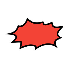 Manga speech bubble. Comic text frame with pop art halftone dotted effect. Balloon chat shape for dialog. Vector cloud for shock shout and scream action messages. Irregular cartoon decoration