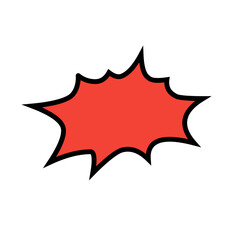Manga speech bubble. Comic text frame with pop art halftone dotted effect. Balloon chat shape for dialog. Vector cloud for shock shout and scream action messages. Irregular cartoon decoration