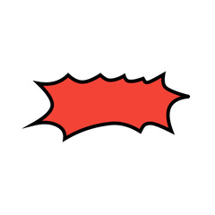 Manga speech bubble. Comic text frame with pop art halftone dotted effect. Balloon chat shape for dialog. Vector cloud for shock shout and scream action messages. Irregular cartoon decoration