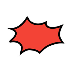Manga speech bubble. Comic text frame with pop art halftone dotted effect. Balloon chat shape for dialog. Vector cloud for shock shout and scream action messages. Irregular cartoon decoration