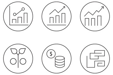 Set of line icon related to income, salary, money, business. Outline icon collection. Editable stroke. Vector illustration. EPS 10