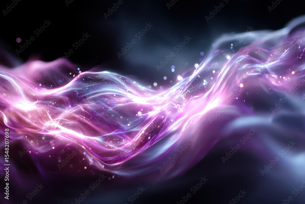 Poster swirling waves of light and color create a captivating abstract display