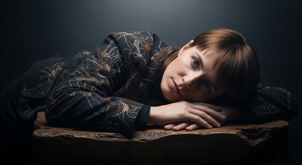 young woman sleeping