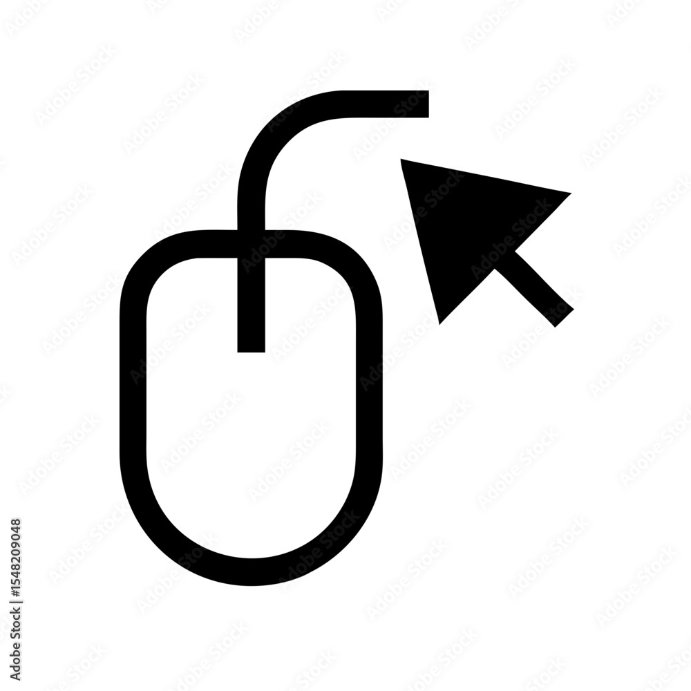 Fototapete computer mouse click arrow icon on transparent background for web and graphic design