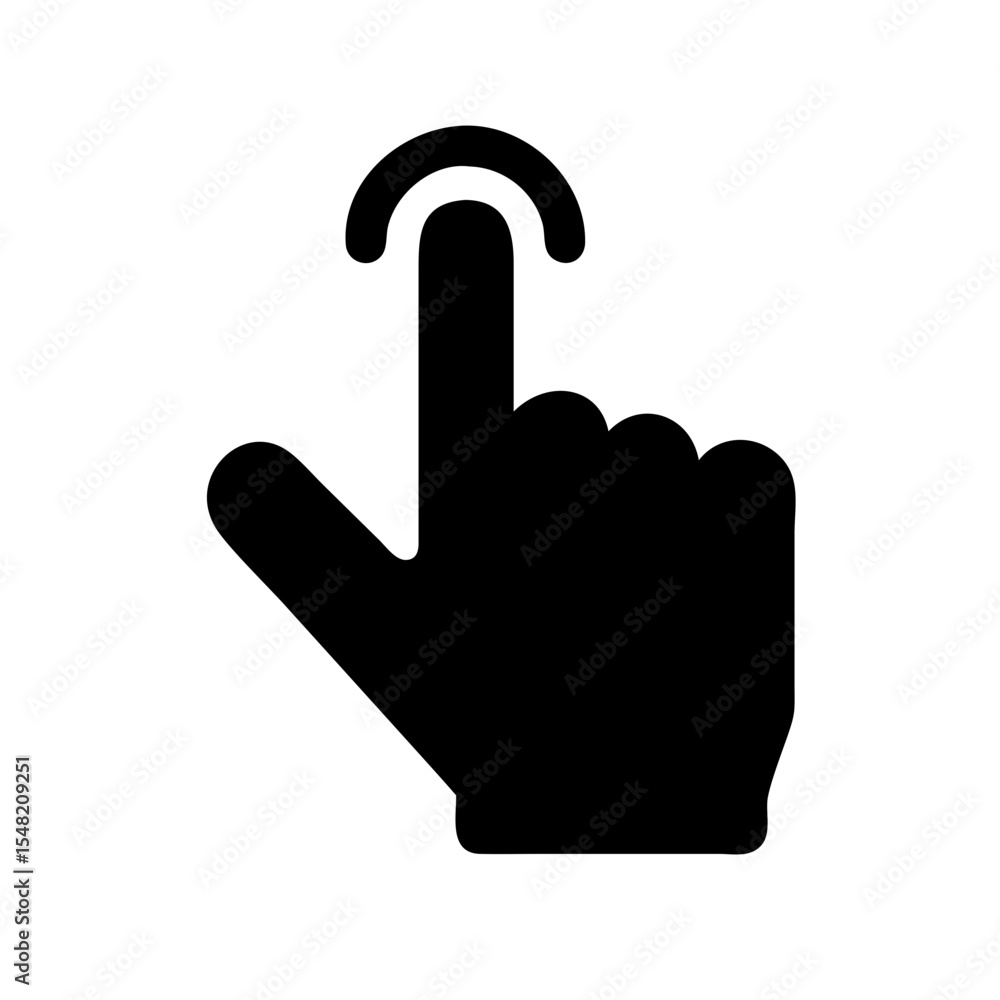 Poster hand cursor icon on transparent background for web and graphic design