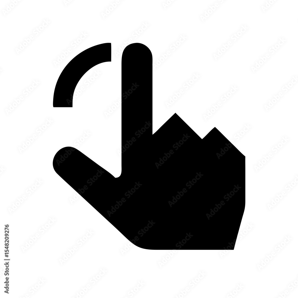 Poster hand cursor icon on transparent background for web and graphic design