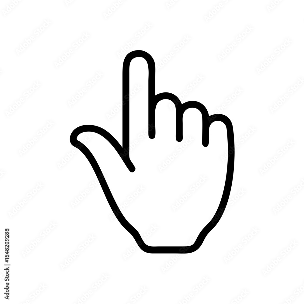 Poster hand cursors icon on transparent background for web and graphic design