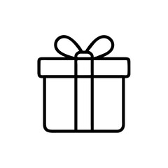 gift box icon on transparent background for web and graphic design