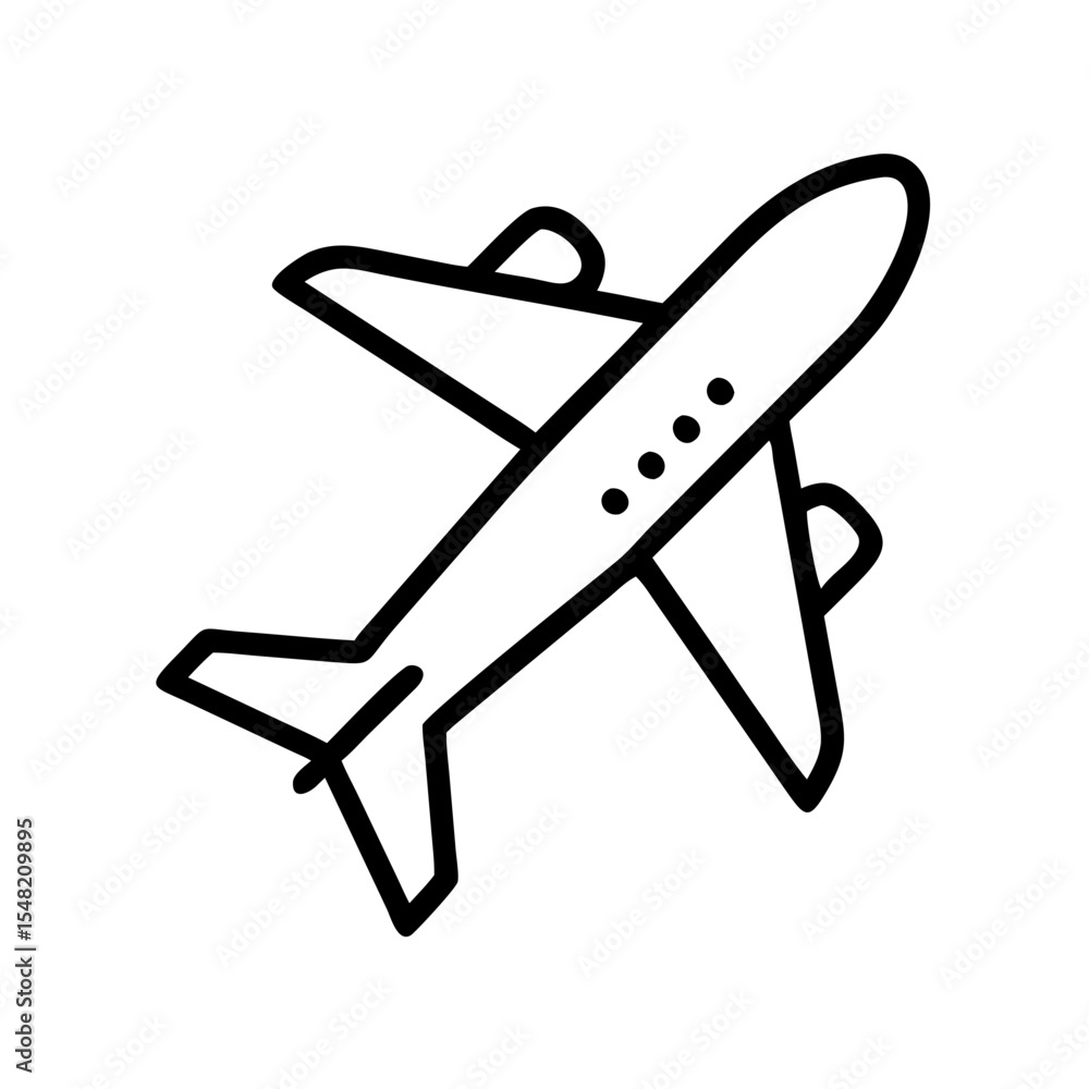 Poster plane on transparent background for web and graphic design