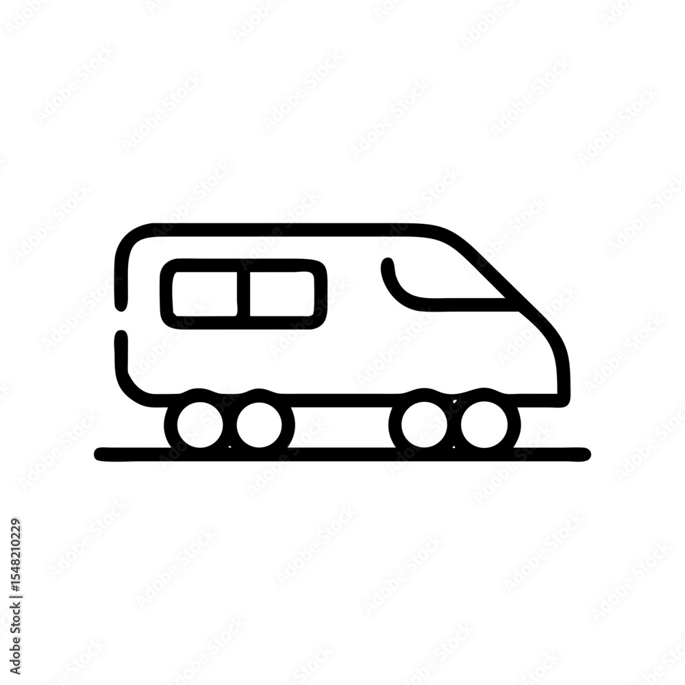 Poster train on transparent background for web and graphic design