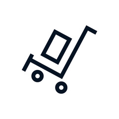 illustration airport trolley vector with is transporting objects for airport icon, flight etc