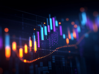Abstract financial data visualization