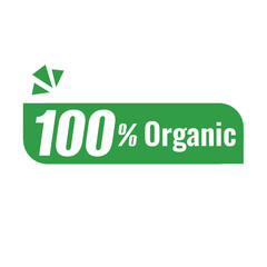 100% organic clean label png, certified green badge png, natural eco tag png