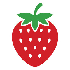 Fresh strawberry vector on white background