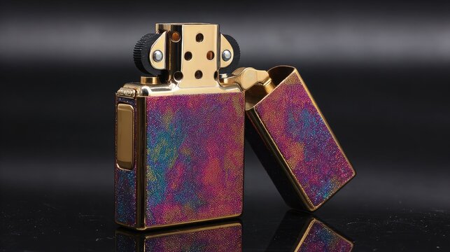 Stylish electric plasma lighter with dual arcs and metallic finish on display