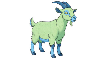 Isolated Cartoon Goat