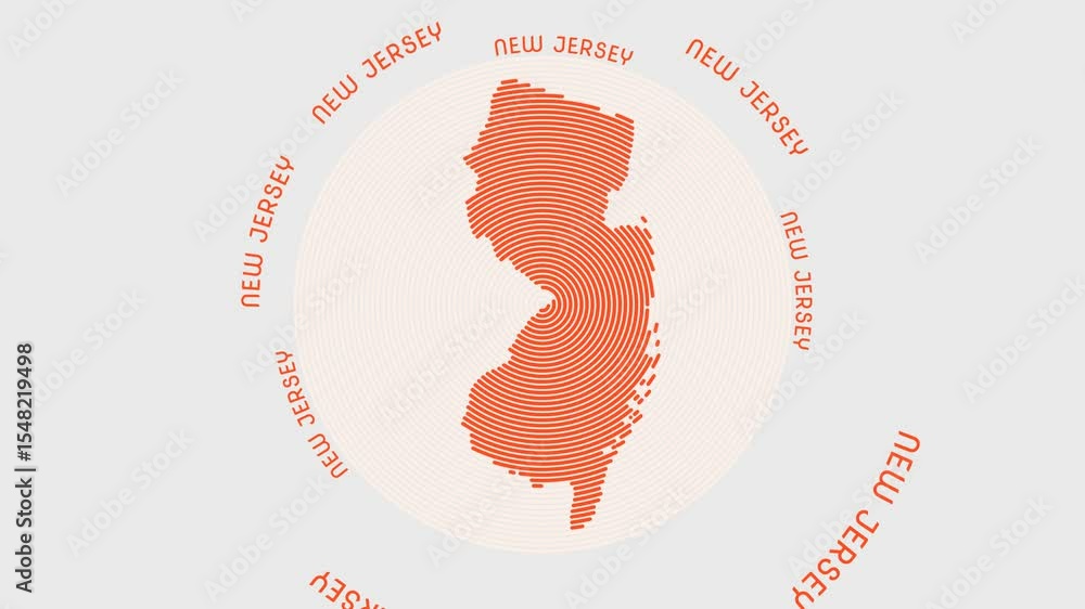 Poster new jersey shape with dynamic circles visual effect. animation of new jersey logo appearing from rot