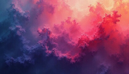 Colorful fantasy cloudscape with glowing light effect