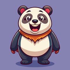 panda, bear, animal, cartoon, illustration, vector, fun, cute, baby, zoo, mammal, character, black, smile, teddy, isolated, wild, toy, white, wildlife, art, nature, bamboo, drawing, funny