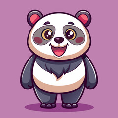 panda, bear, animal, cartoon, illustration, vector, cute, baby, character, fun, zoo, mammal, smile, wild, black, bamboo, art, drawing, funny, wildlife, nature, china, toy, icon, teddy
