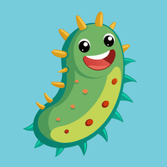 cartoon, monster, animal, sun, vector, dragon, illustration, green, character, frog, funny, fun, baby, isolated, art, smile, cute, dinosaur, happy, alien, comic, summer, fantasy, drawing, prince