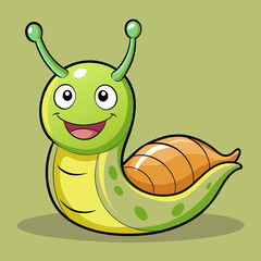 funny snail cartoon