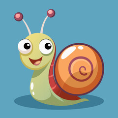 funny snail cartoon